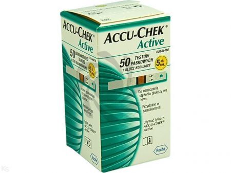 Accu-Chek Active test paskowy 50 paków do oznaczenia glukozy we krwi