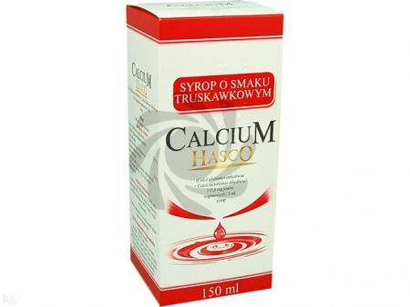 Calcium HASCO o sm.truskawkowym syrop 115,