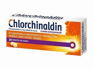 Chlorchinaldin czarna porzeczka tabletki do ssania 20 szt