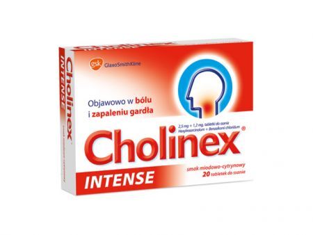 Cholinex Intense miód cytryna 20 szt