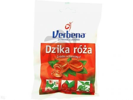 Cukierki VERBENA Dzika róża ziołowe z vitaminą C 60 g