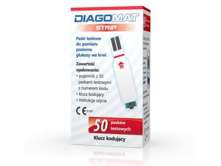 Diagomat Strip test paskowy 50 pasków do oznaczenia glukozy we krwi